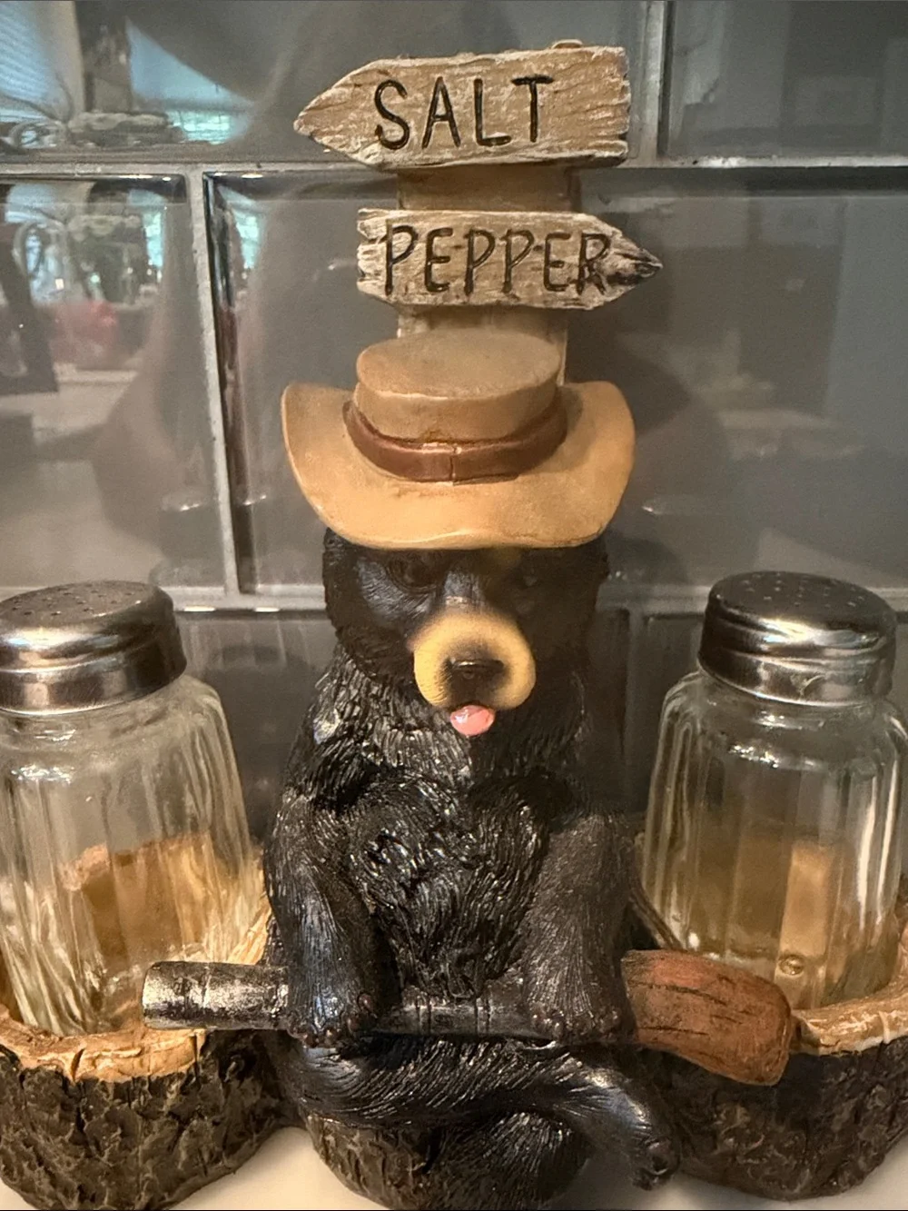 Bear Salt & Pepper Shaker Set - Black and Brown